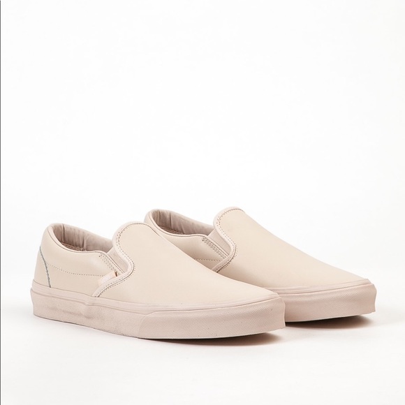 vans slip on leather beige vans slip on leather beige